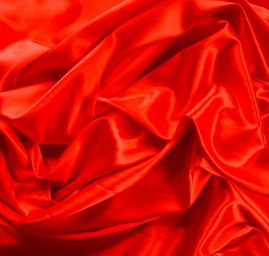 Satén pružný pololesk jemný tmavě červený