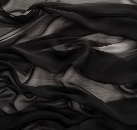Šifon plise černý