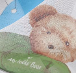 Látka záclona + závěs motiv medvídek velký