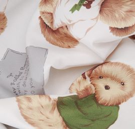 Látka závěs + záclona motiv medvídek velký