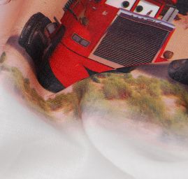 Látka závěs + záclona motiv autíčka