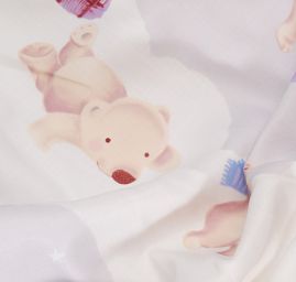 Látka závěs + záclona motiv lední medvídci