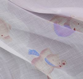 Látka záclona + závěs motiv lední medvídci