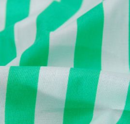 Bavlněná látka široký proužek zelený