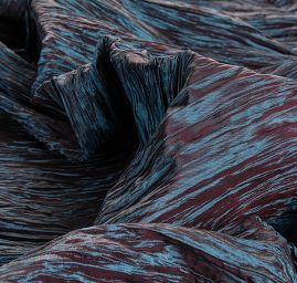 Taft kreš plastický šanžán modrý-vínový