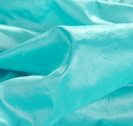 Taft kreš jemný tyrkysový