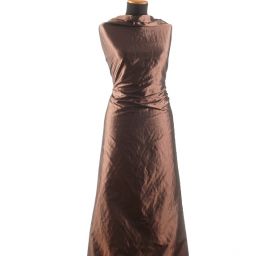 Taft kreš jemný šanžán starorůžový-černý