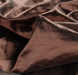 Taft kreš jemný šanžán starorůžový-černý