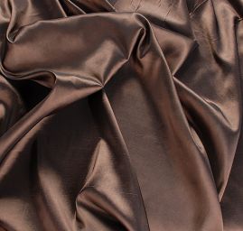 Taft hladký šanžán hnědočerný