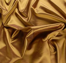 Taft hladký šanžán zlatý-hnědý