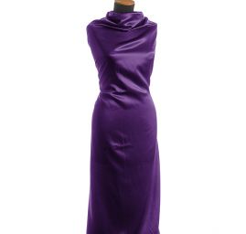 Satén pružná fialový