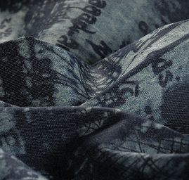 Riflovina nevšední tisk tmavě modrá