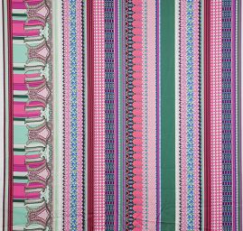 Saténová látka tisk imitace hedvábí geometrický vzor