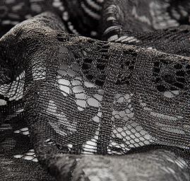 Krajka na mantilu/přehoz přes hlavu černá