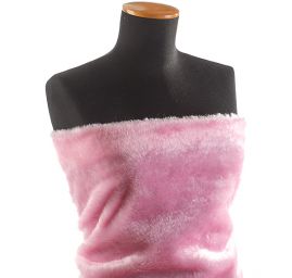 Imitace kožešiny nízký vlas růžová