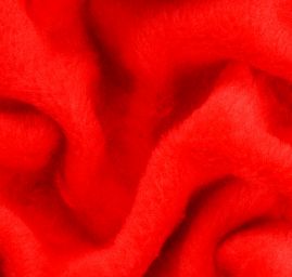 Imitace kožešiny nízký vlas červená