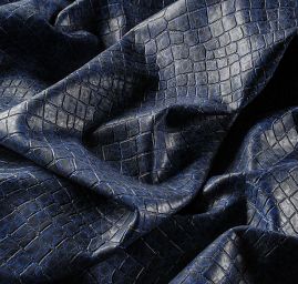 Imitace hadí kůže tmavě modrá