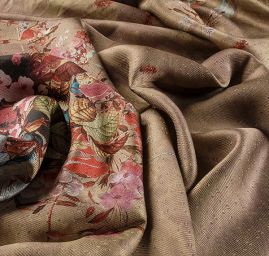 Hedvábí šatové oříškově hnědé