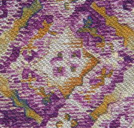 Hedvábí šatové abstraktní květinový motiv