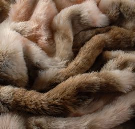 Imitace kožešiny smetanová, starorůžová, hnědá