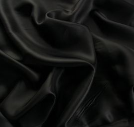 Cupro šatová látka černá