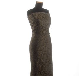 Hedvábný brokát šanžán zlatý květ