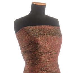 Hedvábný brokát šanžán vínový