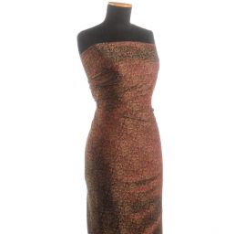 Hedvábný brokát šanžán vínový