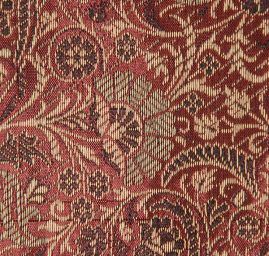 Hedvábný brokát šanžán vínový