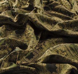 Hedvábný brokát šanžán geometrický vzor II.jakost