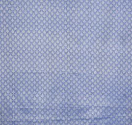 Hedvábný brokátkvětinový vzor modrý