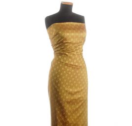 Hedvábný brokát šanžán zelenočervený