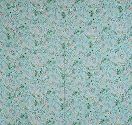 Viskozová šatovka květinový vzor světle modrá