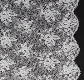 Efektní krajka pošitá korálky sněhově bílá 