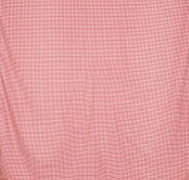 Bavlněná látka tisk vzor kostky káro červená/bílá