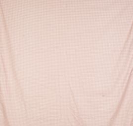 Bavlněná látka tisk vzor kostky káro smetanové/starorůžové