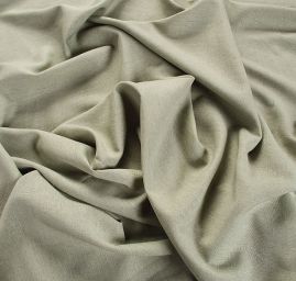 Len pružný viskoza směs pastel khaki zelený