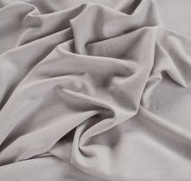 Kostýmová pružná látka imitace lnu světle šedá