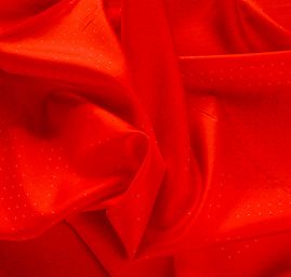 Podšívka směs acetát viskoza puntík červená