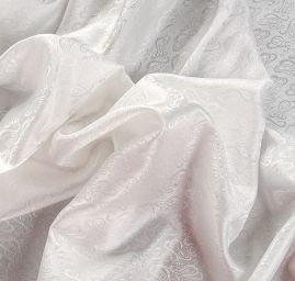 Podšívka žakárová paisley vzor slonová kost