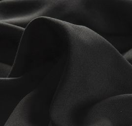 Viskozová šatová látka matná černá