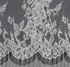 Krajka na mantilu květinová slonová kost