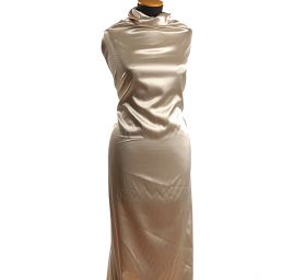 Satén taft pružný béžová