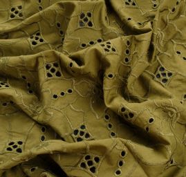 Krajka madeira květinový vzor zelená