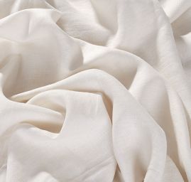 Len bavlna směs bílé barvy