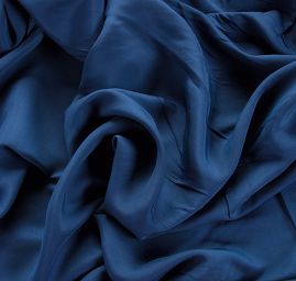 Viskozová šatová látka tmavě modrá