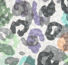 Hedvábný atlas abstraktní zvířecí vzor