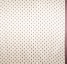 Satén tisk puntík čokoládově hnědý