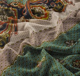 Šifon paisley vzor bordura