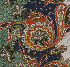 Šifon paisley vzor bordura